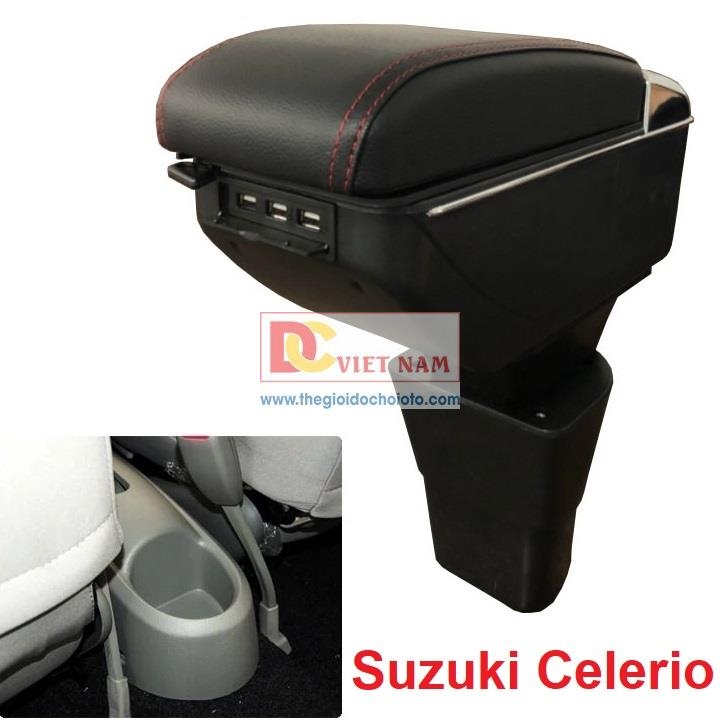 Hộp tỳ tay ô tô Suzuki Celerio tích hợp 7 cổng USB