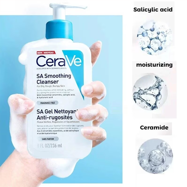 Sữa Rửa Mặt Cerave Sa Smoothing Cleanser Sữa Rửa Mặt Cerave Làm Sạch & Tẩy Tế Bào Chết 236ml