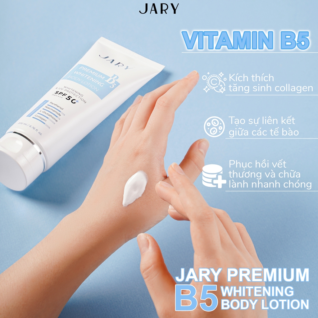 Kem Dưỡng Jary Premium B5 Whitening Body Lotion Kem Dưỡng Trắng Da, Hỗ Trợ Cấp Ẩm 200ml
