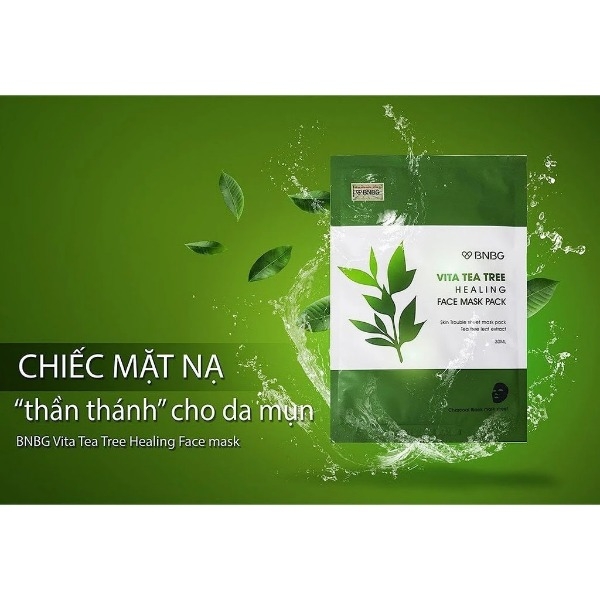 Combo 10 Mặt Nạ Giấy Chiết Xuất Tràm Trà Dành Cho Da Mụn BNBG Vita Tea Tree Healing Facial Mask (30mlx10) [BNBG TEATREE]