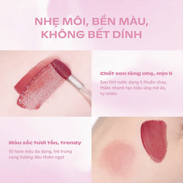 Son SUGARPLUM MistyNow Blurring Tint Son Nước Mịn Lì Thuần Chay VER.02