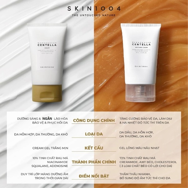 Kem Dưỡng Skin1004 Dưỡng Ẩm, Phục Hồi Da Skin1004 Madagascar Centella Cream 75ml- Nắp Trắng