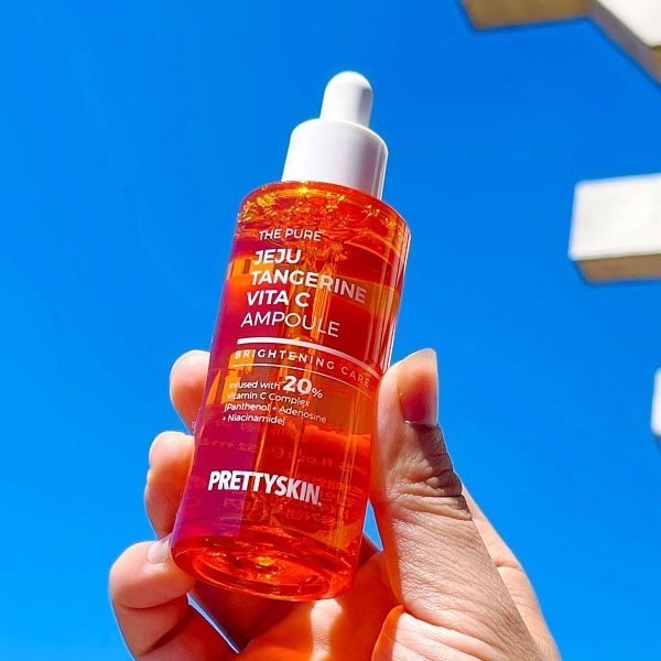 Tinh Chất Pretty Skin The Pure Jeju Tangerine Vita C Ampoule Dưỡng Sáng Da 50ml