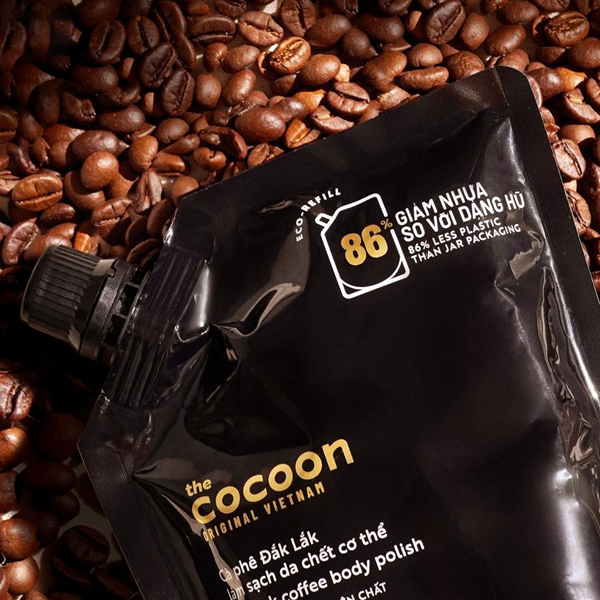 Tẩy Tế Bào Chết Cà phê Đắk Lắk cơ thể Cocoon 600ml - Dạng Túi