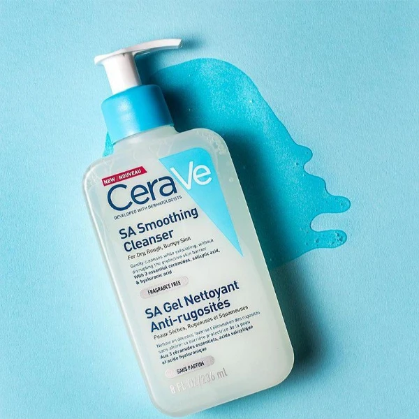 Sữa Rửa Mặt Cerave Sa Smoothing Cleanser Sữa Rửa Mặt Cerave Làm Sạch & Tẩy Tế Bào Chết 236ml