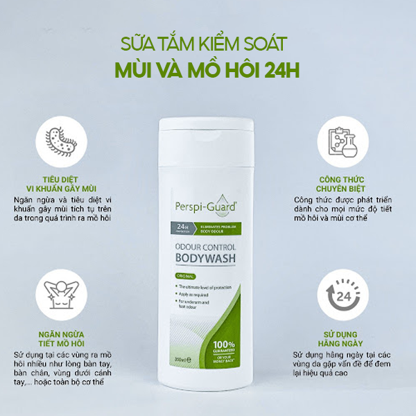 Sữa tắm ngăn mồ hôi Perspi-Guard Odour Control Body Wash 200ml