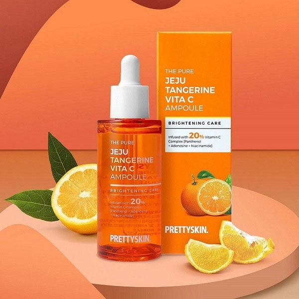 Tinh Chất Pretty Skin The Pure Jeju Tangerine Vita C Ampoule Dưỡng Sáng Da 50ml