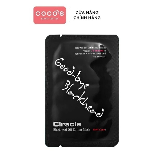 [MIẾNG LẺ] Mặt Nạ Mũi Đẩy Mụn Đầu Đen Sợi Bã Nhờn Ciracle Good bye Blackhead Cotton Mask