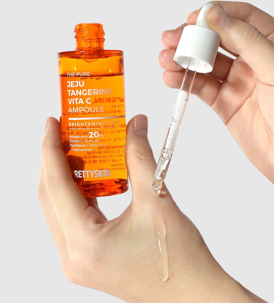 Tinh Chất Pretty Skin The Pure Jeju Tangerine Vita C Ampoule Dưỡng Sáng Da 50ml