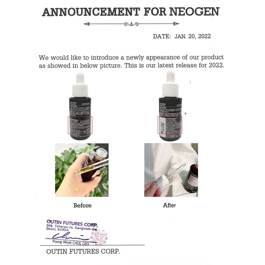 Siêu Tinh Chất Mờ Thâm Dưỡng Trắng Vitamin C SAP Neogen Dermalogy Real Vita C Serum 32g