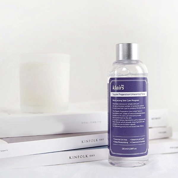 Nước Hoa Hồng Không Mùi Klairs Supple Preparation Unscented Toner 180ml