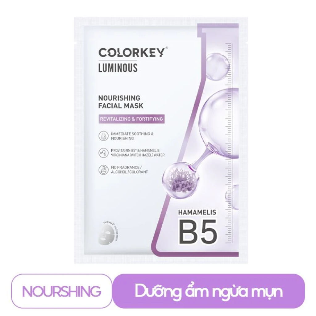 Mặt Nạ Colorkey Luminous B5 Facial Mask Dưỡng Ẩm, Làm Dịu, Sáng Da, Giảm Mụn 25ml