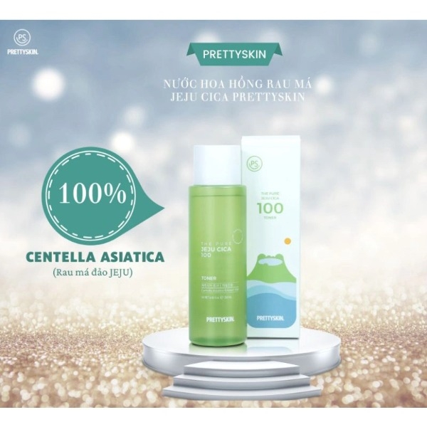 NƯỚC HOA HỒNG PRETTY SKIN THE PURE JEJU CICA 100 TONER 250ML