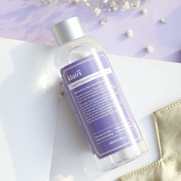Nước Hoa Hồng Không Mùi Klairs Supple Preparation Unscented Toner 180ml