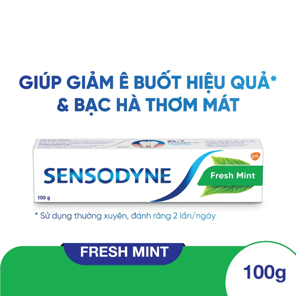 Kem Đánh Răng Sensodyne, Kem Đánh Răng The Mát, Bảo Vệ Răng Ê Buốt, Trắng Răng 100g