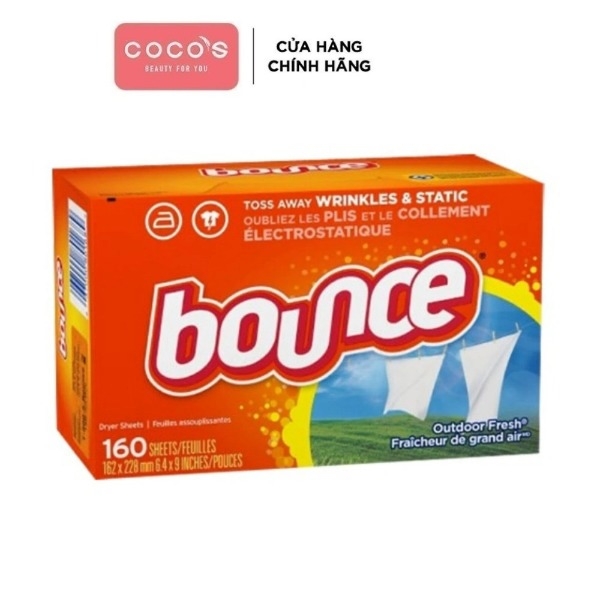 Giấy Thơm Quần Áo Bounce Mỹ Full Size, Bounce Sheets Outdoor Fresh 80/120 Tờ