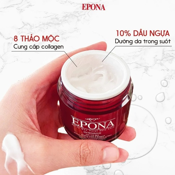 Kem Dưỡng Giảm Lão Hóa, Làm Sáng, Căng Bóng Da Từ Dầu Ngựa Epona All In One Total Skin Care Intensive 50ml