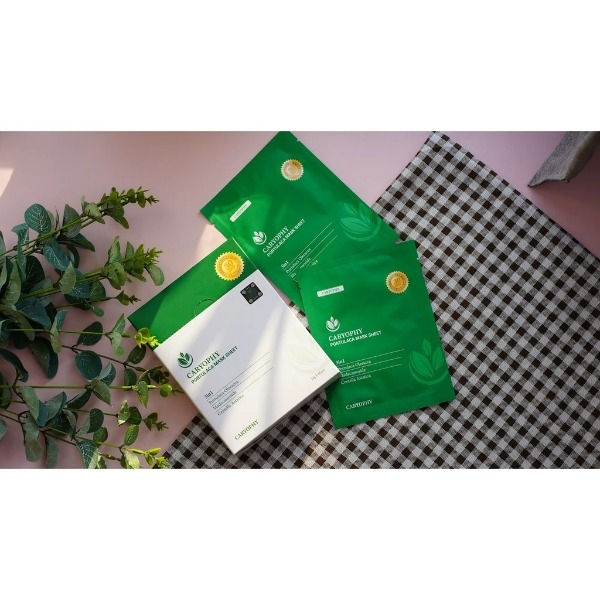 Mặt nạ Hỗ Trợ Giảm Và Ngăn Ngừa mụn Caryophy Portulaca Mask Sheet 3IN1