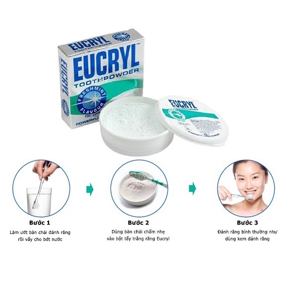 Bột Tẩy Trắng Răng Eucryl Powerful Stain Removal Toothpowder 50g
