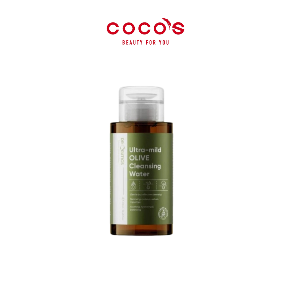 Nước Tẩy Trang DrCeutics Ultra-mild Olive Cleansing Water Nước Tẩy Trang Làm Sạch Dịu Nhẹ, Cấp Ẩm 500ml