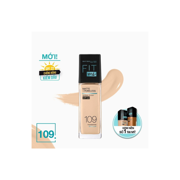 Kem Nền Mịn Nhẹ Kiềm Dầu Fit Me Maybelline New York Matte Poreless Foundation 30ml
