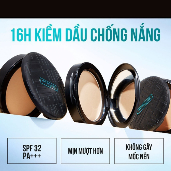 Phấn Phủ Maybelline Mịn Nhẹ Kiềm Dầu Chống Nắng SPF32 PA+++ Maybelline New York Fit Me Compact 6