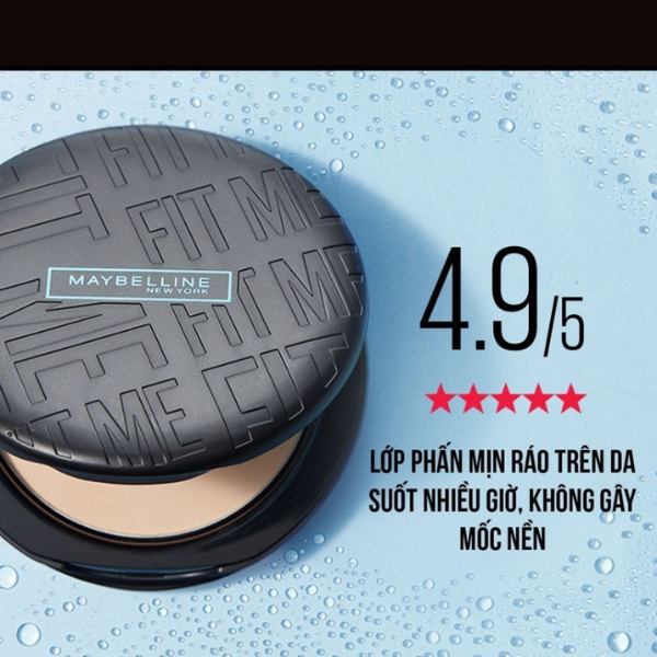 Phấn Phủ Maybelline Mịn Nhẹ Kiềm Dầu Chống Nắng SPF32 PA+++ Maybelline New York Fit Me Compact 6