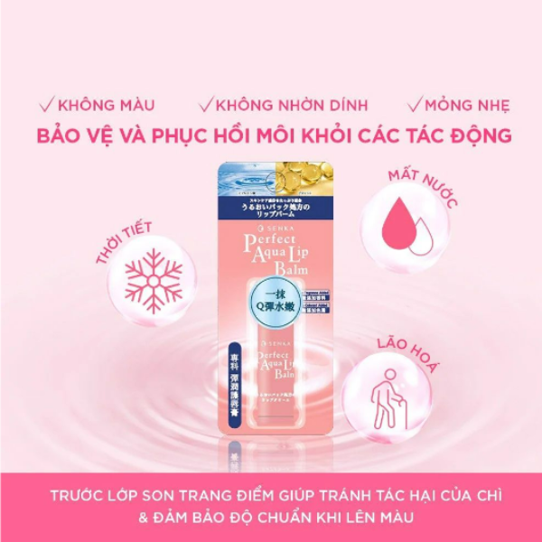 Son dưỡng môi cấp ẩm Senka Perfect Aqua Lip Balm 4.5g