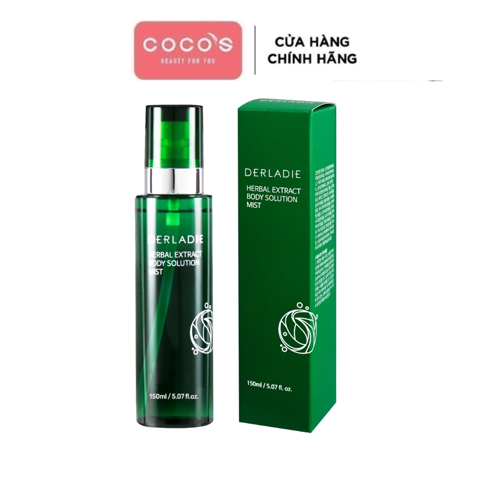 Xịt 4in1 Loại Bỏ Mụn, Mờ Thâm Body Derladie Herbal Extract Body Solution Mist 150ml