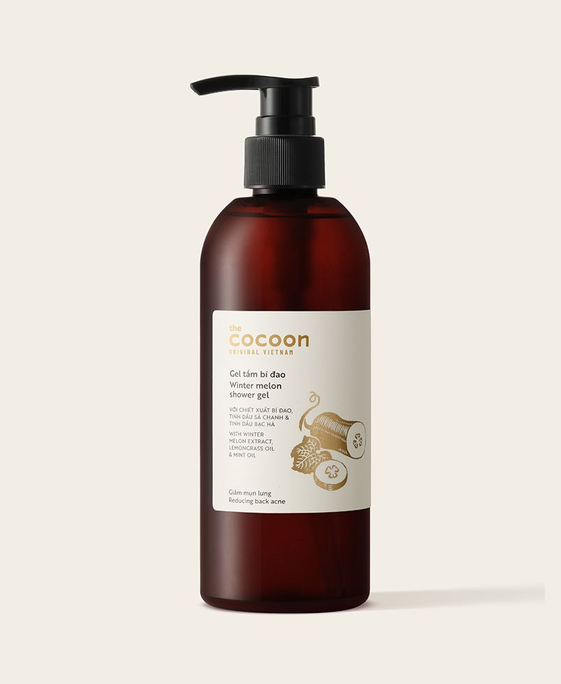 Sữa tắm bí đao dạng gel Cocoon giúp giảm mụn lưng Winter Melon Shower Gel 310ml