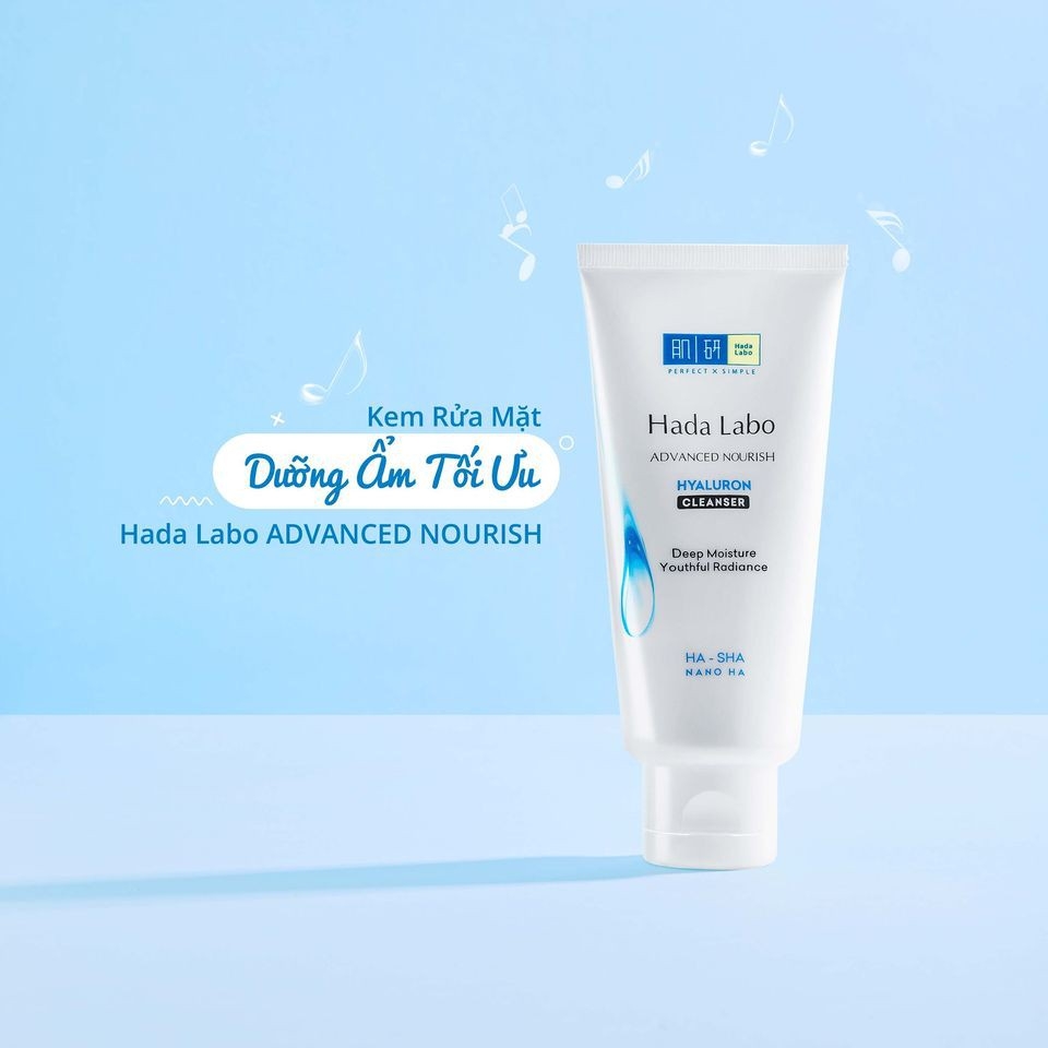 Kem Rửa Mặt Hada Labo Sạch Sâu Dưỡng ẨmAdvanced Nourish Hyaluronic Acid Cleanser 80g