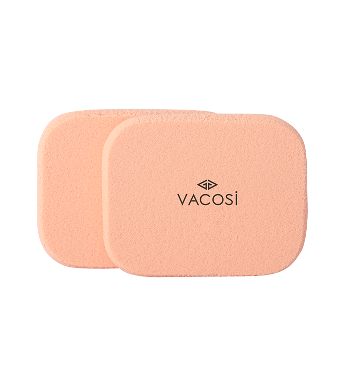 Bông Phấn Ướt Vuông Nhỏ VACOSI Small Square Sponge Dặm Kem Lót, Kem Nền (Bịch 2 Cái) - BP04