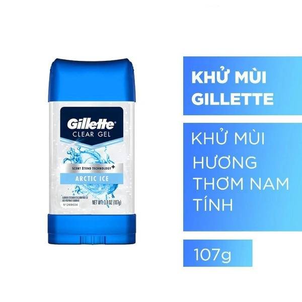 Gel Khử Mùi Gillette Nam Giới, Gel Khử Mùi, Ngăn tiết mồ hôi 107g
