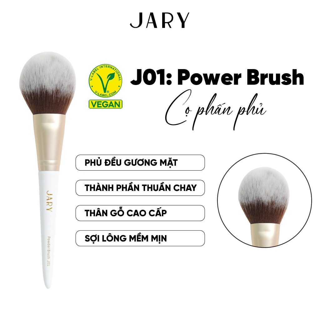 Cọ Trang Điểm Cao Cấp Thuần Chay Jary Makeup Brush Bộ 12 Cây