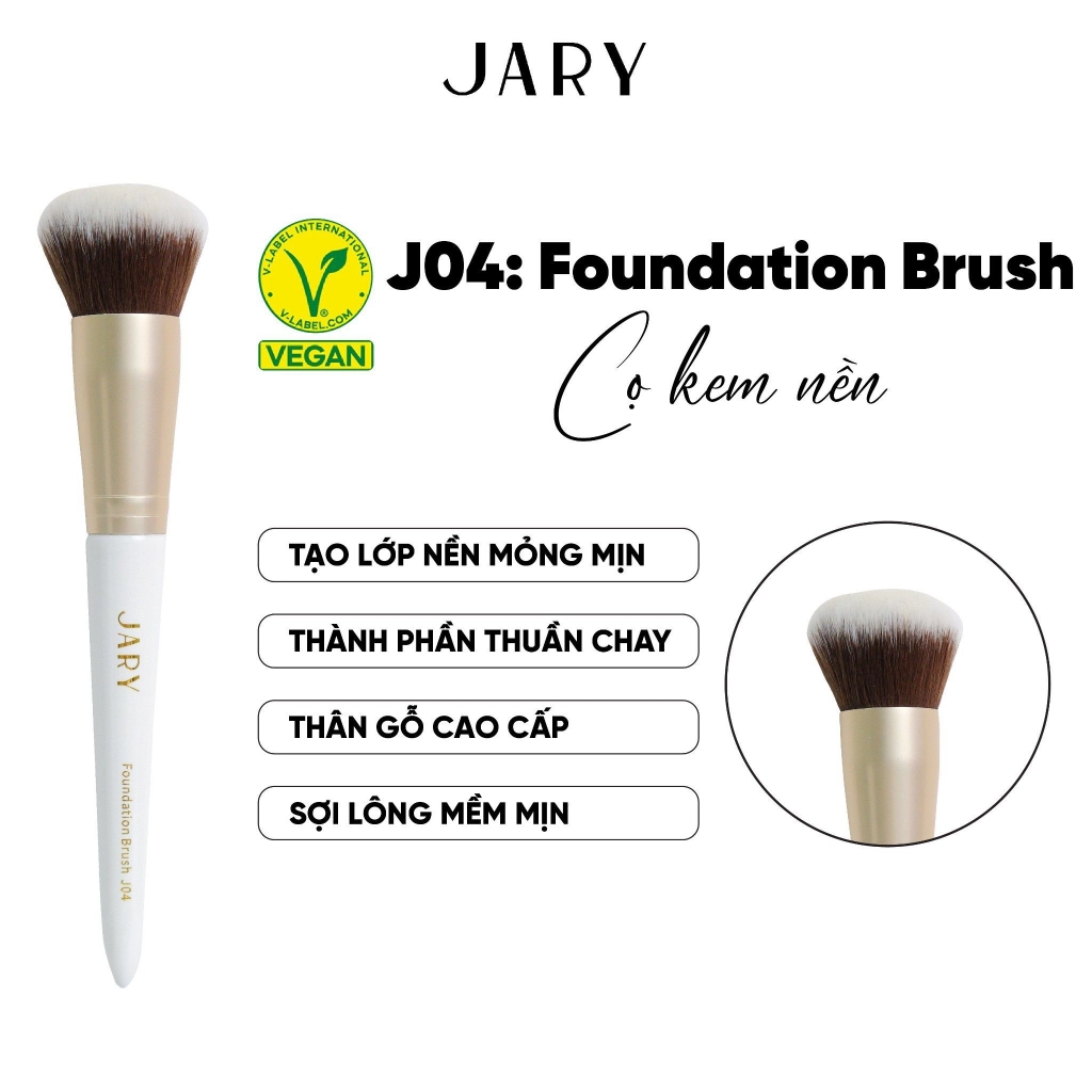 Cọ Trang Điểm Cao Cấp Thuần Chay Jary Makeup Brush Bộ 12 Cây