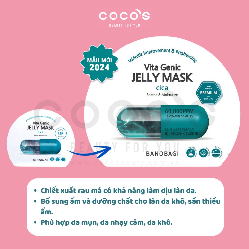 Combo 10 mặt nạ Banobagi Cung Cấp Vitamin Cho Da Banobagi Vita Genic Jelly Mask (30ml x 10)