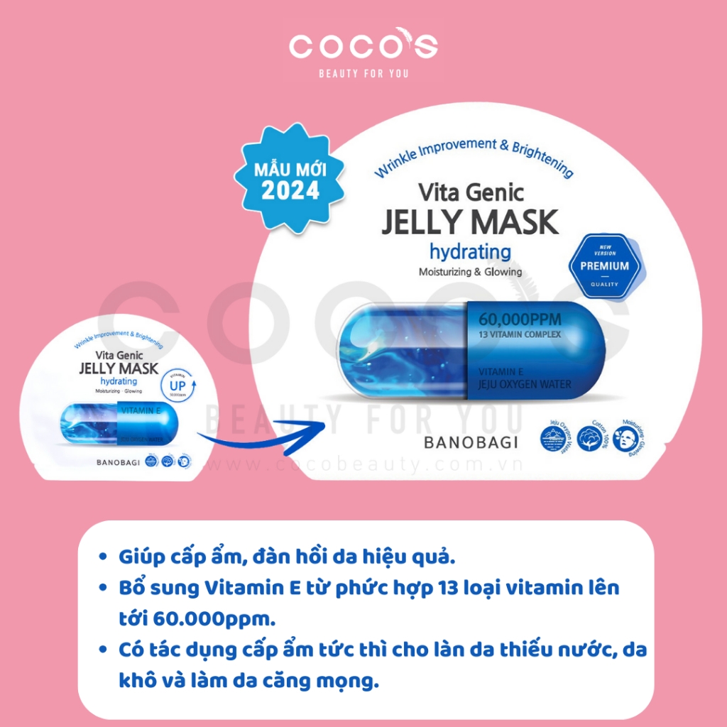 Combo 10 mặt nạ Banobagi Cung Cấp Vitamin Cho Da Banobagi Vita Genic Jelly Mask (30ml x 10)