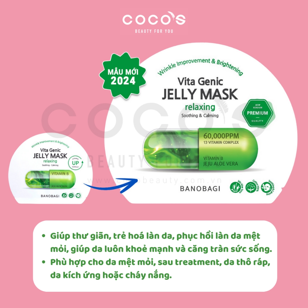 Combo 10 mặt nạ Banobagi Cung Cấp Vitamin Cho Da Banobagi Vita Genic Jelly Mask (30ml x 10)