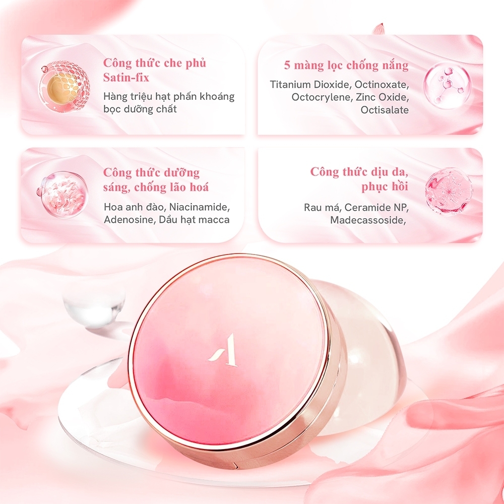 Cushion Aperire Day Dream Cover Cushion SPF50+/PA++++ Che Phủ Hoàn Hảo 13g