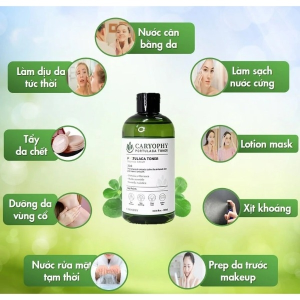 Nước Hoa Hồng Giảm Và Ngăn Ngừa Mụn Caryophy Portulaca Toner 300ml