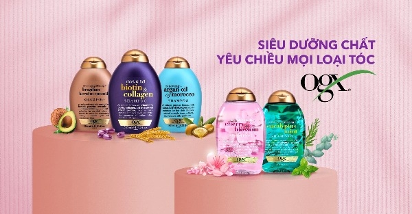 Dầu Gội Và Xả Dưỡng Dày Tóc Cấp Ẩm, Suôn Mượt Và Phục Hồi Hư Tổn OGX 385ml
