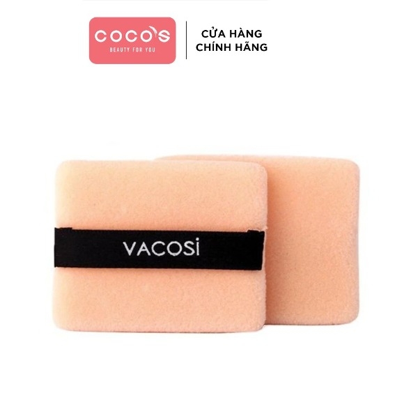 Bông Phấn Khô Vacosi Small Square Puff Vuông (2 miếng) - BP02
