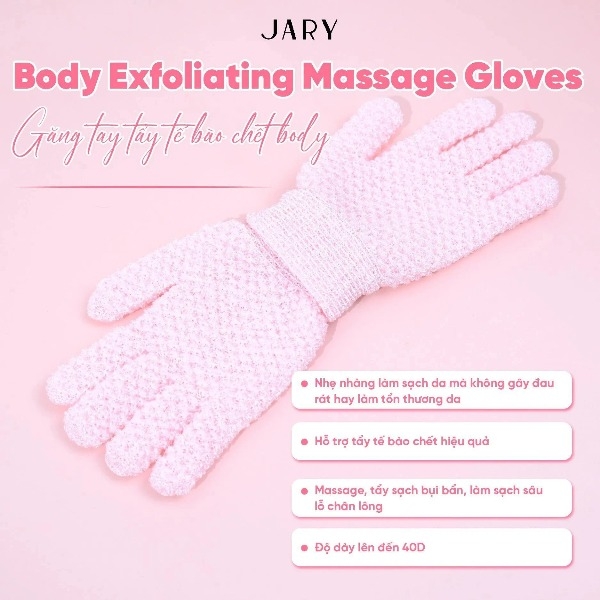 Găng Tay Tẩy Tế Bào Chết Dày 40D Jary Body Exfoliating Massage Gloves
