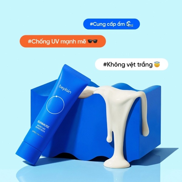 Kem Chống Nắng Hóa Học Phổ Rộng Beplain Sunmuse Moisture Sunscreen SPF50+ PA++++ 50ml