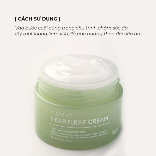 Kem Dưỡng Ẩm Tenzero Clear Fit Heartleaf Cream 50g