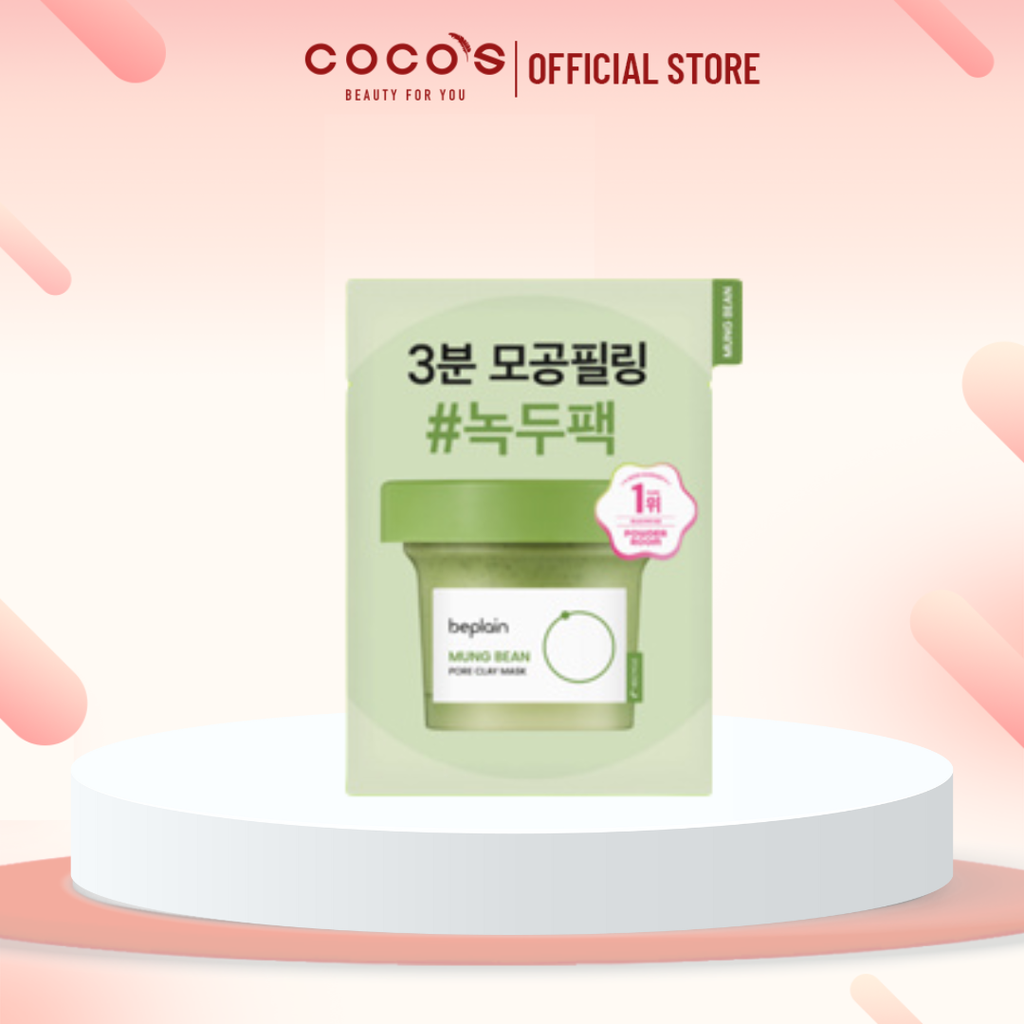 Mặt Nạ Beplain Mung Bean Pore Clay Mask Đất Sét Từ Đậu Xanh Hỗ Trợ Sạch Sâu 120ml