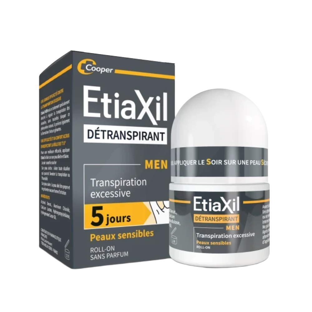 Lăn Khử Mùi Cho Nam Etiaxil Detranspirant Men Peaux Sensibles Roll - On 15ml