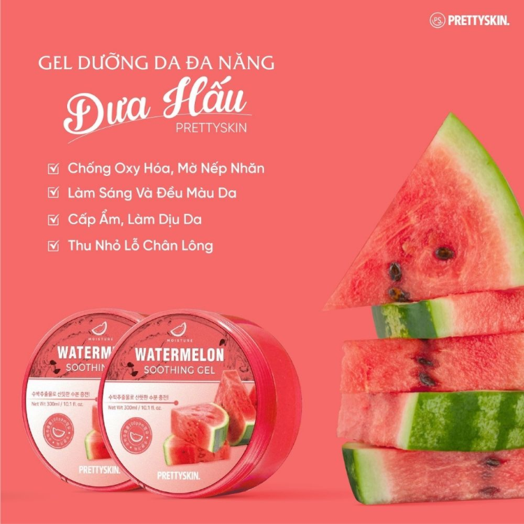 Gel Dưỡng Da Đa Năng Dưa Hấu Pretty Skin Soothing 300ml