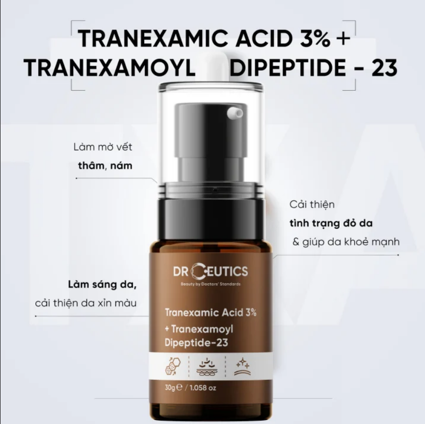Tinh Chất Làm Sáng Da Mờ Thâm Nám DrCeutics Tranexamic Acid 3% + Tranexamoyl Dipeptide-23