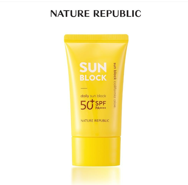 Kem Chống Nắng Nâng Tone Nature Republic California Aloe Daily Sun Block SPF50+PA+++ 57ml
